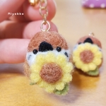 ひまわりスズメのイヤリング🌻