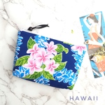 ハワイポーチ  プルメリアnavy
