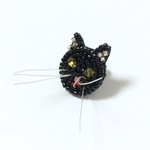 片耳用☆黒猫さんのピアス