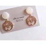 clear pearl × flower ring