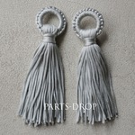 再販(( 4pcs )) 100mm 大ぶりタッセル シルバー〔CH-081SI〕