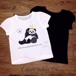 オーダー名前入り パンダパフスリーブTシャツ 出産祝い