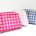 【Thankｓ♡sale】水彩ギンガムチェックポーチ　大サイズ