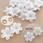 8個セット　 お花パーツ+花芯　フラワーパーツ　  アクリル
