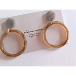 green × brown marble ring