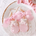 いちごちるくビスケット♡ましゅくまゆめかわピアス