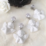 ジルコニア×エンジェル シルバー ピアス