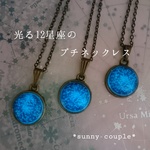 数量限定。オーダーメイド★光る星座のプチネックレス☆蓄光　プレゼントにも