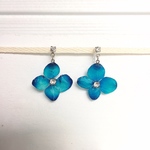 新作✨あなたに咲く紫陽花🏝Caribbean Blue🏝イヤリングorピアス💎Swarovski  Crystal💎(スワロフスキーorジルコニア)マリン
