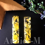 A852 Flower樹脂カボション yellow(2個)
