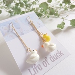  コールダックさんの親子 ロングピアス(イヤリング)