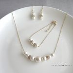 【送料無料】再販3)コットンパールとロンデルのアクセサリーセット【パーツ変更無料】　結婚式・入学式・卒業式・フォーマル