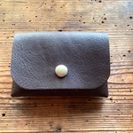 革のはしっこで作りました。カードケース、やわらかレザーこげ茶系13