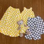 メルちゃんのおようふく☆　赤チェックの長袖2段フリルワンピース