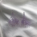【大人気】ラベンダードライフラワー ピアス／イヤリング 