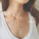 Triple Chain Sun Crystal Necklace