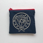 手刺繍ファスナーポーチ「SAILOR GIRL」