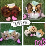 koharukomame様オーダー犬羊毛フェルトストラップ