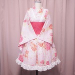 【夏休み特価！1点物】ピンクの浴衣ドレス
