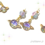 キラキラ宇宙のアクセサリー★イヤリング