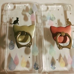 ご予約作品 ～ ねこ 雨 スマホケース 