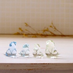 仲良しファミリーペンギンさん（クリア&限定カラーのライトブルー 2019年)