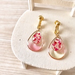 しずくのイヤリング レッド×イエロー E