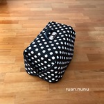 受注製作 キャリーカバー(リッチェルS用)黒白水玉キルティング