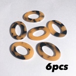 送料無料／べっ甲楕円形6pcs