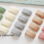 New!☆２０個★かまぼこ型アクリルカボション　５色　ピアスイヤリングに