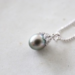 SILVER925　tahitian pearl necklace [nc1195]
