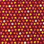 【布 110×50】きのこ レッド