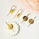 【10個】ピアス フック  ゴールド 真鍮製 ニッケルフリー トレイ 10mm