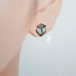 7134 キューブピアス クリスタルAB