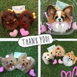 hono様 オーダー犬羊毛フェルトストラップ