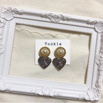 brownheart × alyssum ドライフラワー アンティークパール イヤリング/ピアス