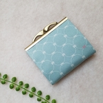 小さなリボンがいっぱい　がま口財布　ジャバラ式ミニ財布