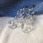 3連クリアチェーンのピアス/イヤリング