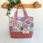 再販☆【Ｓ】トートバッグ（花柄、メモワールパリス）ピンク