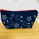 hiromu0516さん専用　北欧風鳥さん刺繍ポーチ