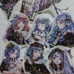 女の子フレークシール