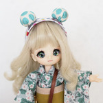 オビツ11 ☆ 夏の新作 ラムネみみ カチューシャ 4inch ミニチュア 1/12 ドール ヘアー アクセサリー ヘアバンド