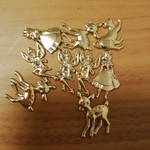 童話のレジン等の封入パーツ,ゴールドカラー,9入