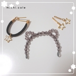 リカちゃん ピアス*カチューシャ*ネックレス/黒*星 ゴールド