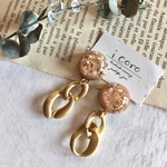 くすみピンク♢gold & Perl♢earring  or pierce