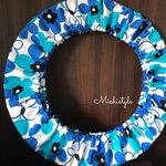 ★フープカバー 花柄BIGブルー★