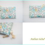LIBERTY　Felicite　フェリシテ　J17Ｂ　アクアブルー　ビニコのminiポーチ　◆　コインケース・小物入れに♪