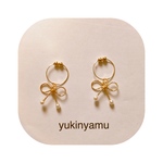 【送料無料】小さなリボンのイヤリング/ピアス