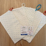 【花くま様オーダー品】水玉ガーゼのハンカチ5枚組