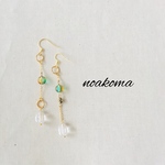 アシンメトリーなロングピアス/イヤリング